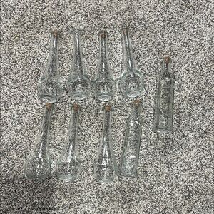 Set of Clear Glass Bottles
